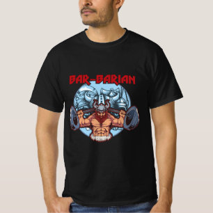 T-shirt Bar Barian Fitness Exercice Cool Barbarian Gym