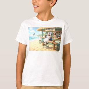 T-shirt Bar de la plage du pingouin