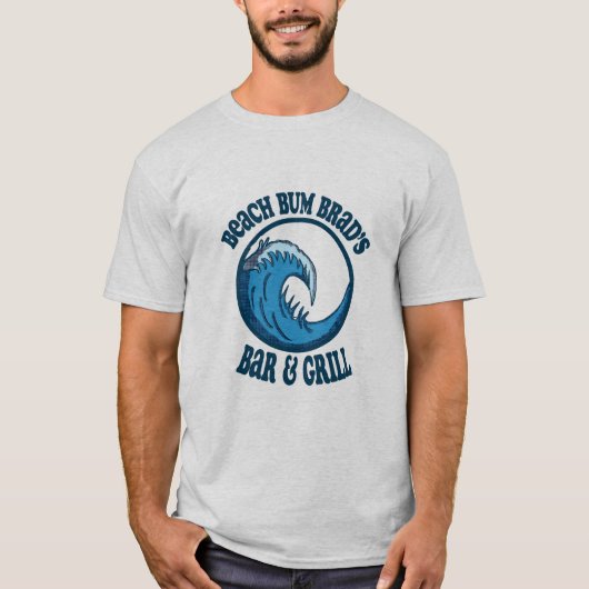 T-shirt Bar et Grill Beach Bum Brad (Devant)