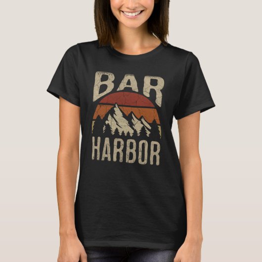 T-shirt Bar Harbor Maine Nature Hiking Outdoors (Devant)