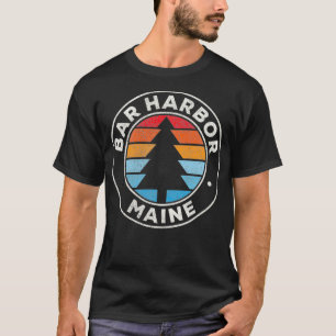 T-shirt Bar Harbour Maine ME Vintage Graphisme les années