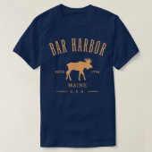 T-shirt Bar Harbour Maine USA avec Moose Design Souvenir (Design devant)