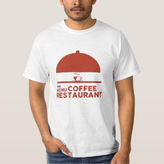 T-shirt BAR MENU CAFÉ RESTAURANT Amateur de café