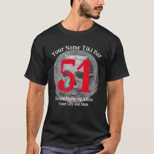 T-shirt Bar Tiki numéro nom ville état slogan 2039
