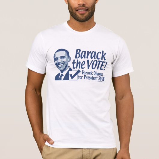 T-shirt Barack la chemise de vote (Devant)