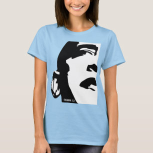 T-shirt Barack Obama 2012 noir et blanc