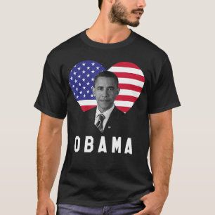 T-shirt Barack Obama 44e États-Unis J'aime Obama