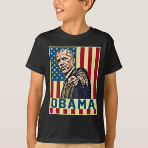 T-shirt Barack Obama 44ème Président américain Pop Art Vin