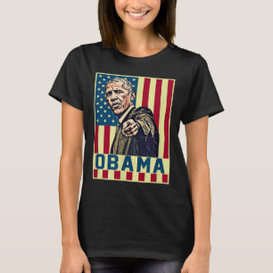 T-shirt Barack Obama 44ème Président américain Pop Art Vin