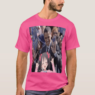 T-shirt Barack Obama avec Anime Girl