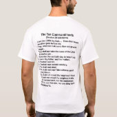 T-shirt Barack Obama Dix commandements 2 a dégrossi (Dos)