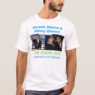 T-shirt Barack Obama et Hillary Clinton
