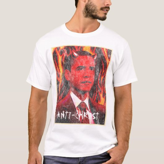 T-shirt Barack Obama l'antichriste (Devant)