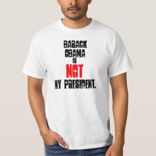T-shirt Barack Obama n'est pas mon président (Devant)