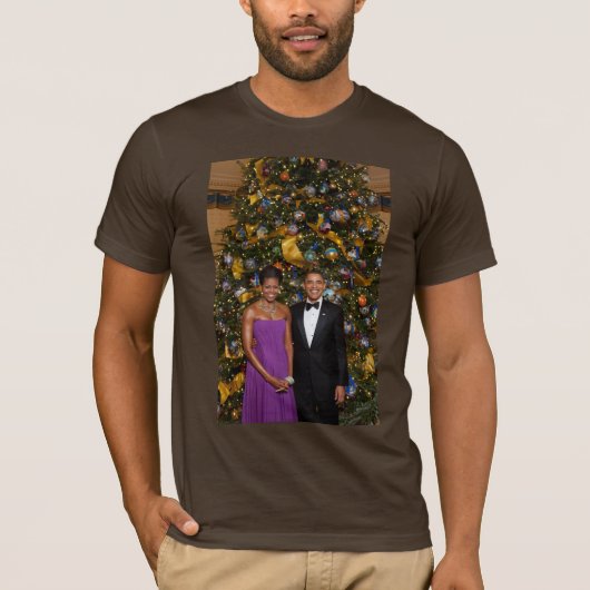 T-shirt Barack Obama Président des États-Unis Noël à la Ma (Devant)