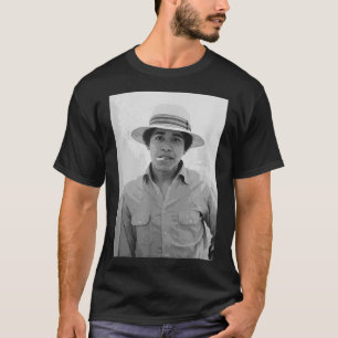 T-shirt Barack Obama Retro Vintage Young Obama Fument Dans