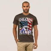 T-shirt Barack Obama - suite vide des mensonges (Devant entier)