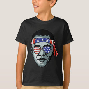 T-shirt Barack Obama Usa Gles Bandana Patriotic Fière Démo