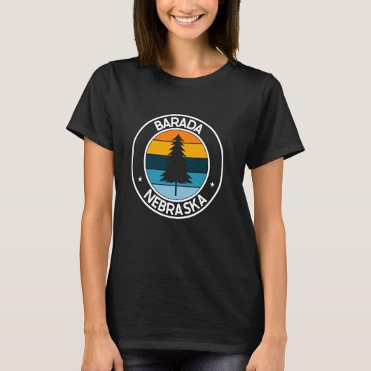 T-shirt Barada Nebraska NE USA City Pride Retro Sunset (Devant)