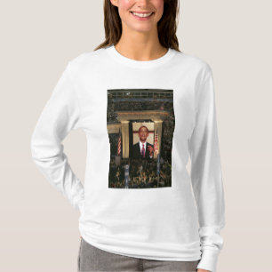 T-shirt Barak Obama parle lors de la dernière soirée de la