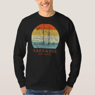 T-shirt Barbade Antilles Vintage Plan directeur Voilier Va