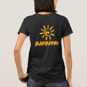 T-shirt Barbade jaune vif & orange (Dos)