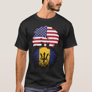 T-shirt Barbados Barbadian American États-Unis Tree Roots