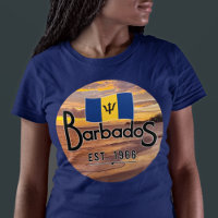 "Barbados Est. Coucher de soleil de 1966 avec drap