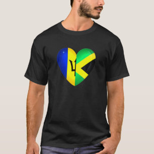 T-shirt Barbados Jamaïque Drapeau Bajan Jamaican Pride Her