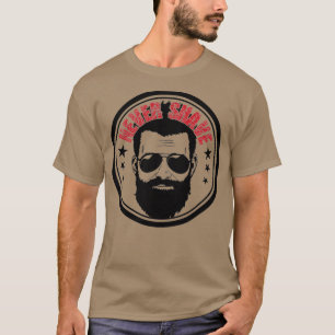 T-shirt Barbe avec lunettes de soleil ne jamais se raser 1