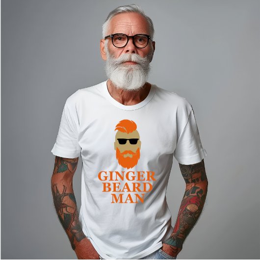 T-shirt Barbe de gingembre homme drôle barbu