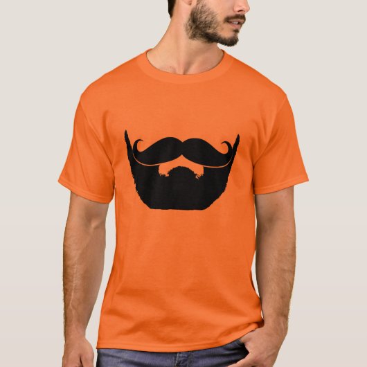 T-shirt Barbe et moustache (Devant)
