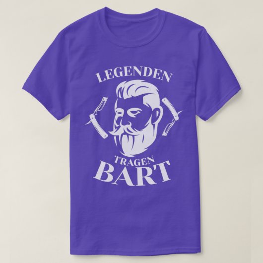 T-shirt Barbe légendaire Tragen Bart (Design devant)