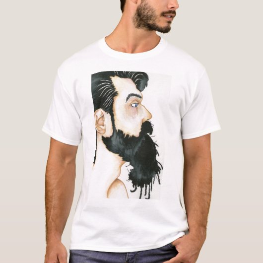 T-shirt Barbe noire (Devant)