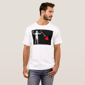 T-shirt Barbe noire Jolly roger Drapeau Pirate Squelette H (Devant entier)