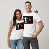 T-shirt Barbe noire Jolly roger Drapeau Pirate Squelette H (Unisexe)