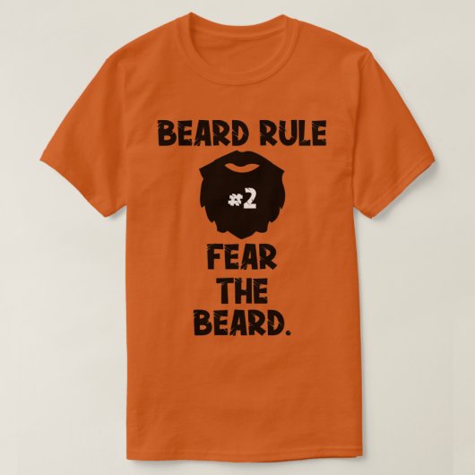 T-shirt Barbe Règle 2 Peur La Barbe Drôle Drôle Cadeau (Design devant)