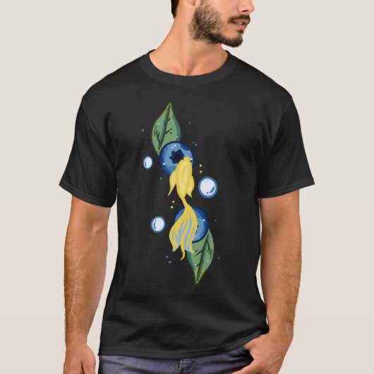 T-shirt Barbeau jaune myrtille (Devant)