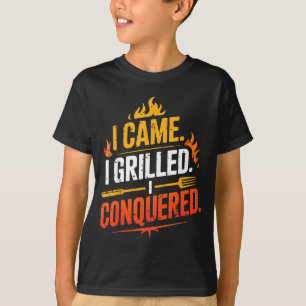 T-shirt Barbecue bbq blague grillée maître pit chef fumeur