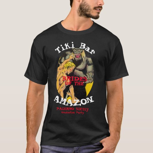 T-shirt Barbecue de garçon Tiki Bar Amazon (Devant)