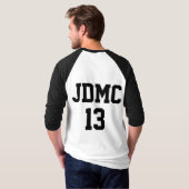 T-shirt Barbecue de JDM : Pièce en t de base-ball de (Dos entier)