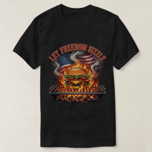 T-shirt Barbecue d'été du 4 juillet pour Burger Grilling