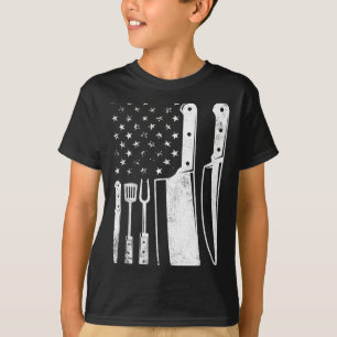 T-shirt Barbecue drapeau américain patriotique quatrième j