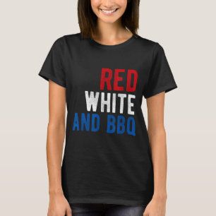 T-shirt barbecue du 4 juillet grillades rouge blanc et BBQ