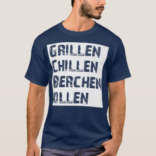 T-shirt Barbecue Froid Bière Tuer BBQ Barbecue Bière G