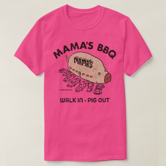 T-shirt Barbecue Mamas BBQ 1956 (Design devant)
