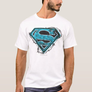 T-shirt Barbelé et fleurs de logo de Supergirl