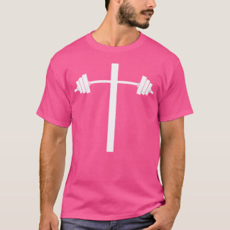 T-shirt Barbell Dumbbell Cross Christian Jesus Gym Workout