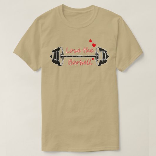 T-shirt Barbell Love poids-lifteurs carrosserie (Design devant)
