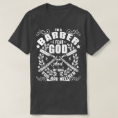 T-shirt Barber Barber Crainte Dieu Et Femme (Design devant)